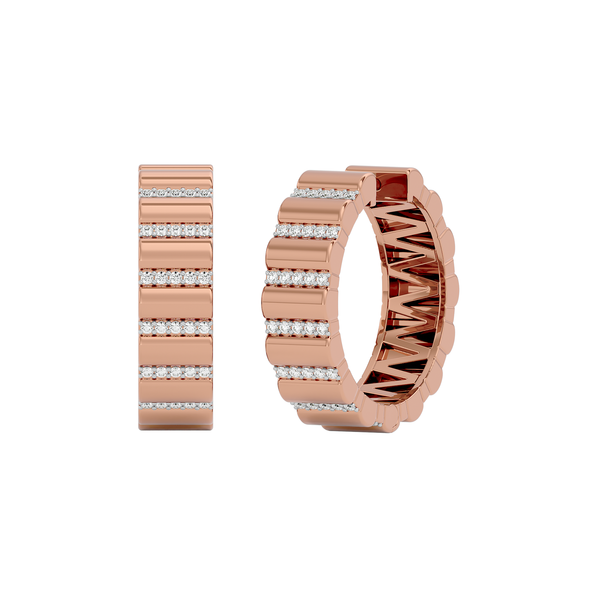 Chonky Metal & Diamond Hoops | The Jewellery Lab